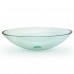 Miligoré Modern Glass Vessel Sink - Above Counter Bathroom Vanity Basin Bowl - Oval Clear - B006P3GRMQ
